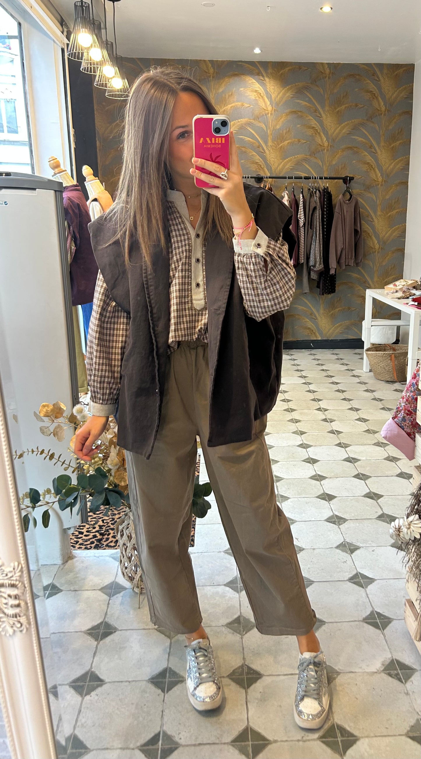 Pantalon Magique en toile beige - Johanna Paris