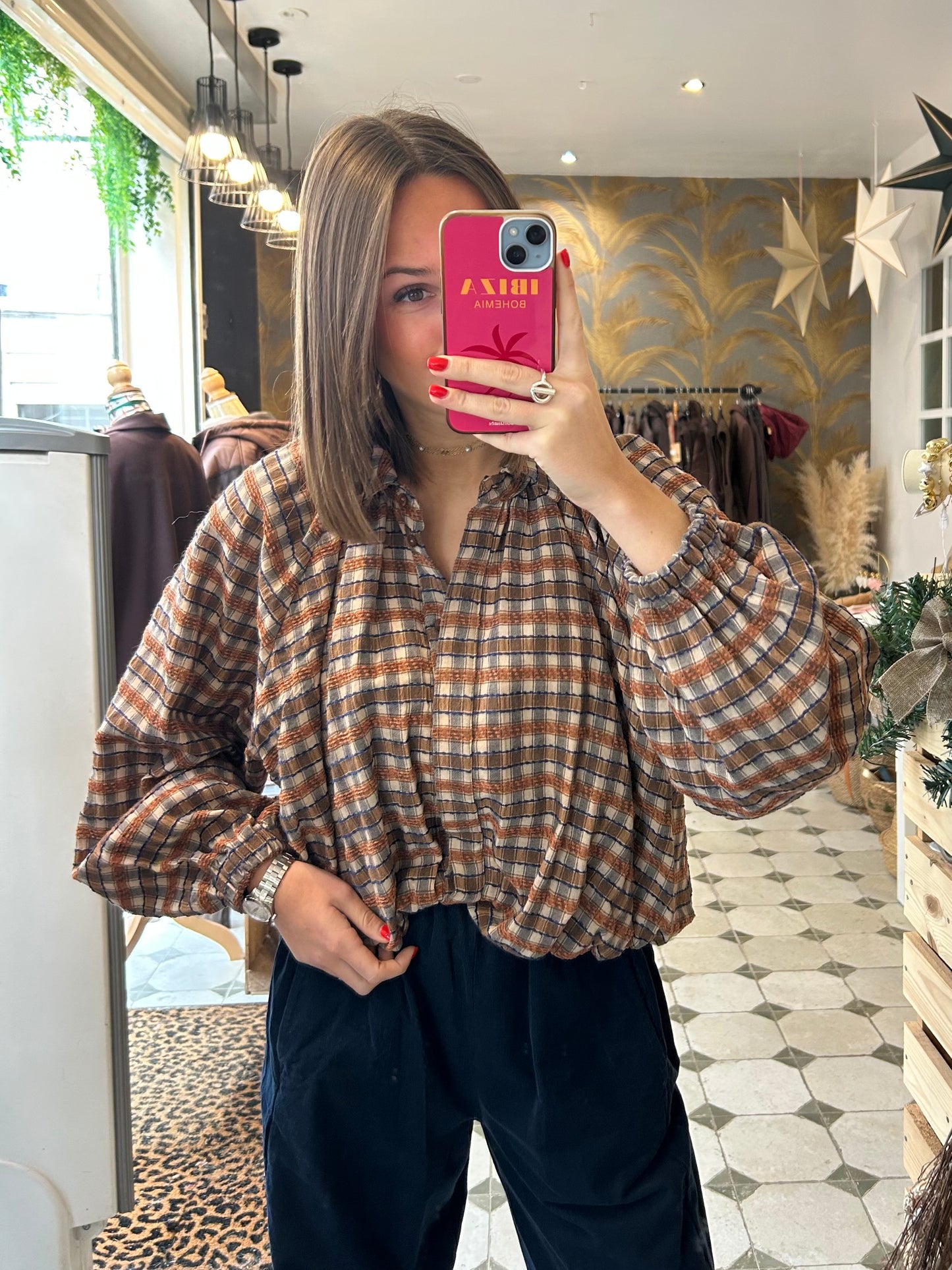 Chemise boule Lou bleu - Johanna Paris