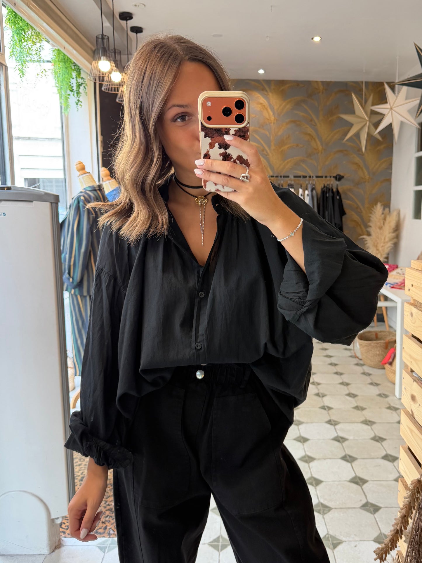 Chemise Clémentine noire - Johanna Paris