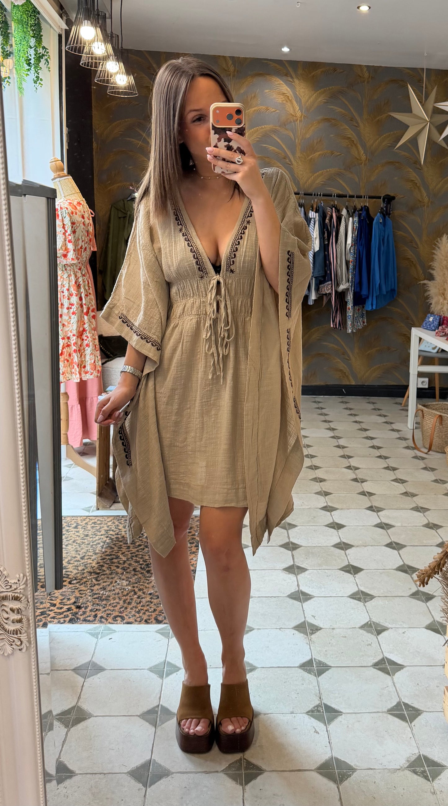 Kimono court beige - Johanna paris