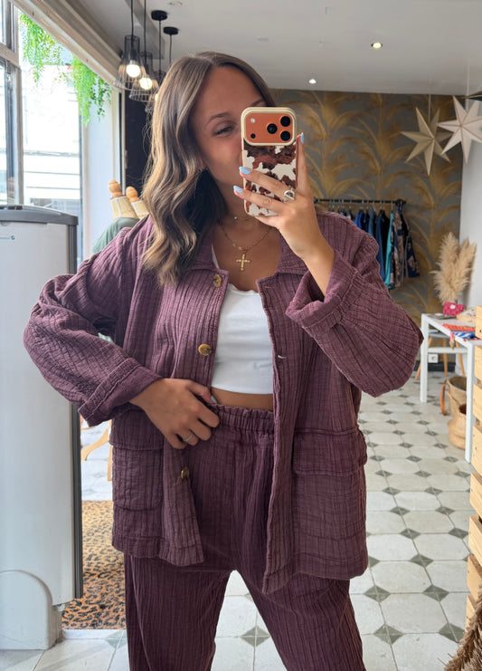 Veste Hazel prune - Johanna Paris