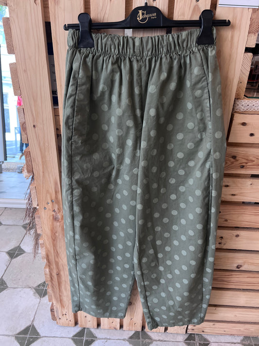 Pantalon Magique à pois kaki - Johanna Paris