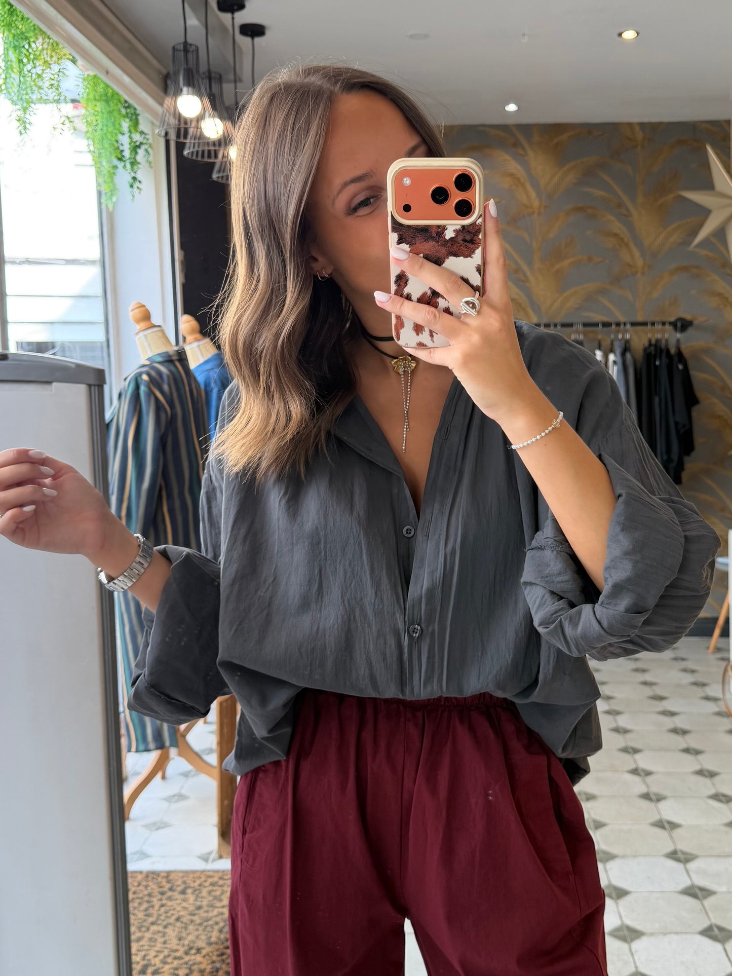 Chemise Clémentine grise - Johanna Paris