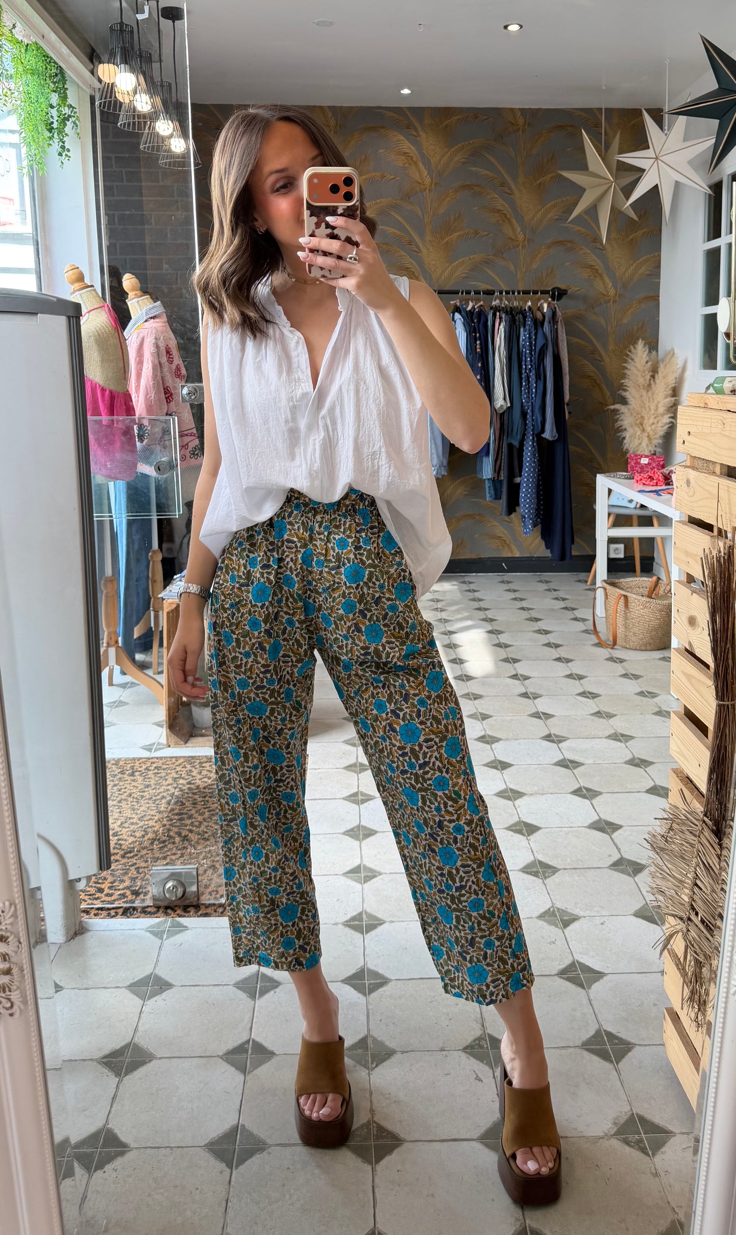 Chemise Clémentine sans manches blanc - Johanna Paris