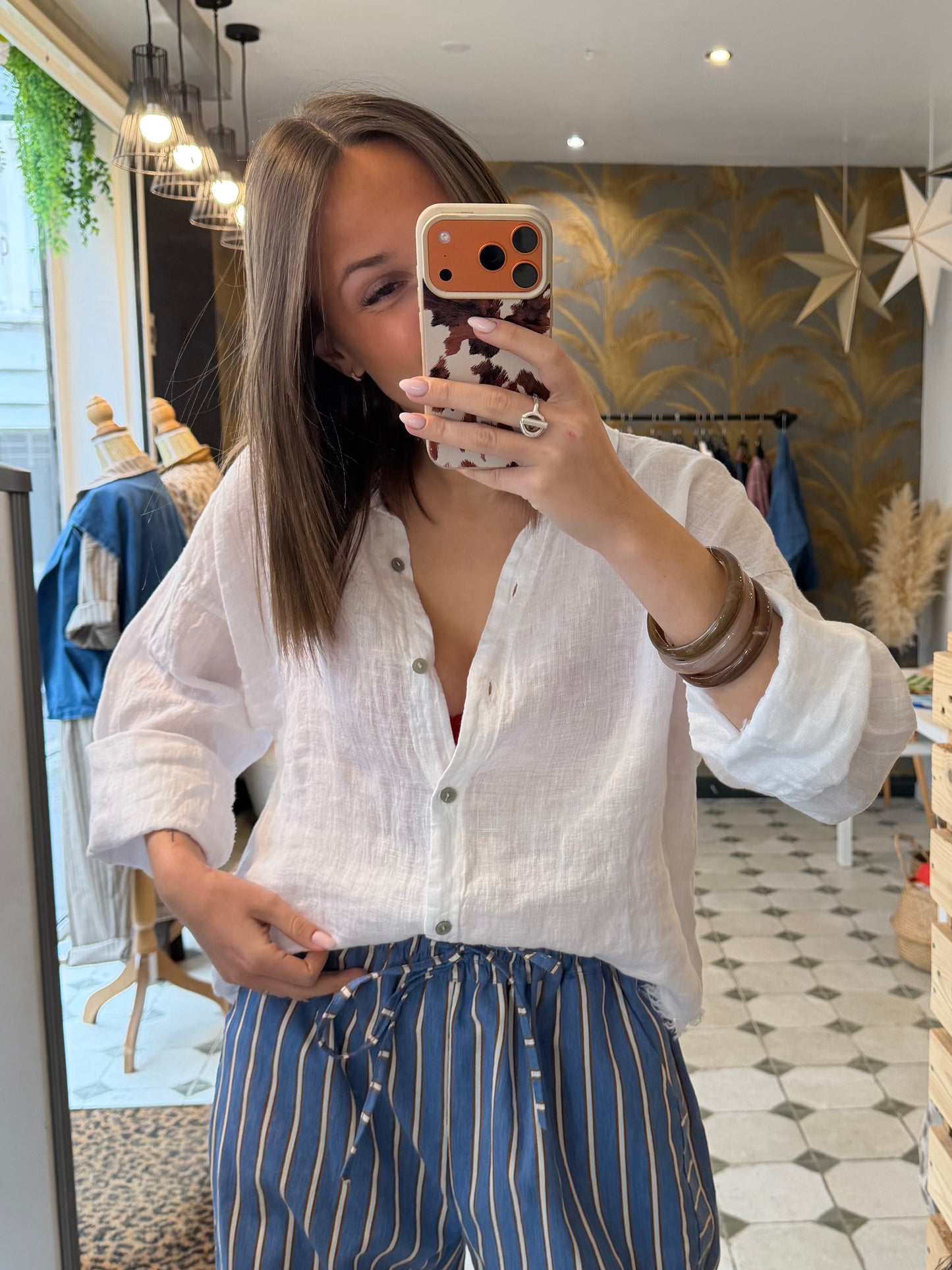 Chemise Lino blanche - Johanna Paris