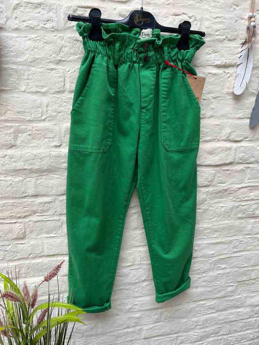 Pantalon en toile vert -Johanna Paris