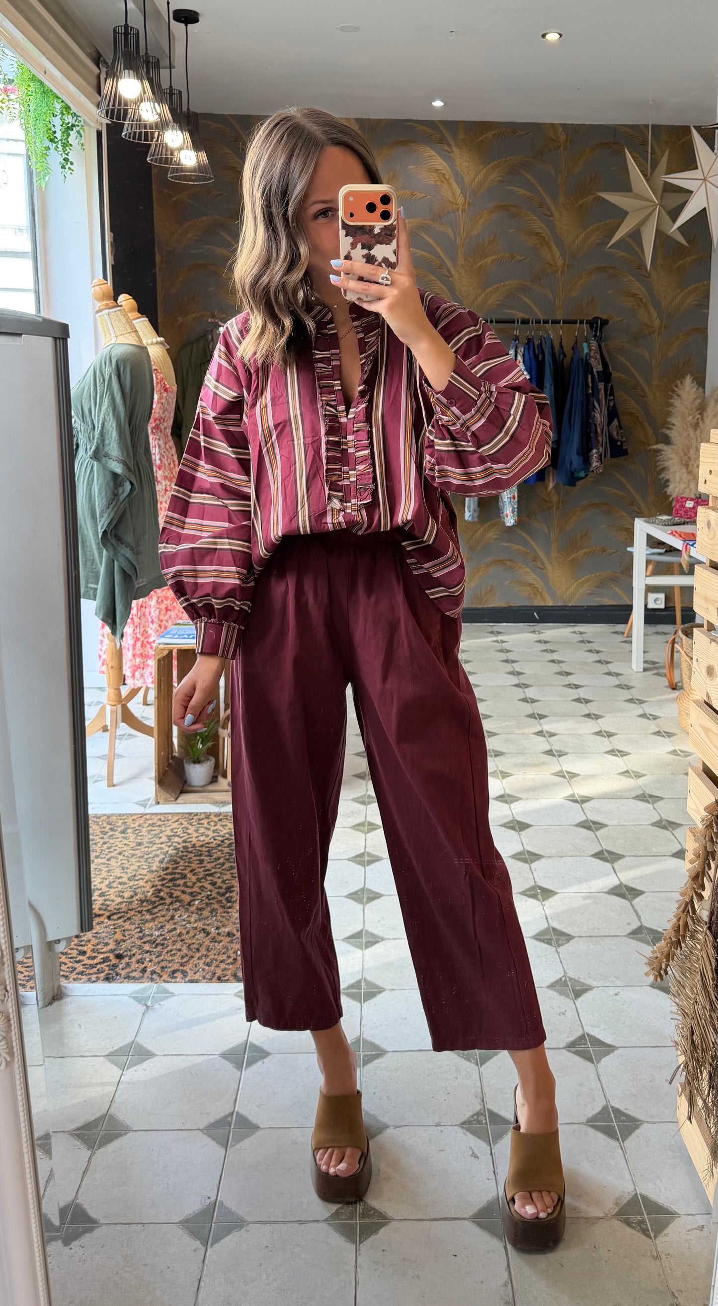 Blouse Aria bordeaux - Johanna Paris