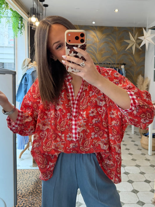 Chemise Rosalia rouge - Johanna Paris