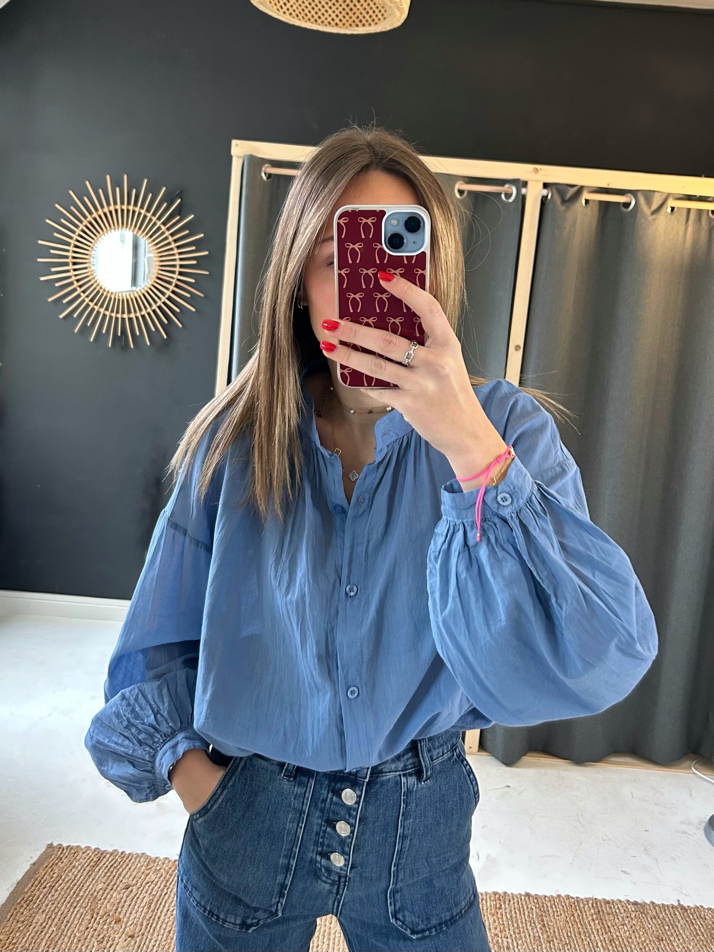 Chemise Clémentine bleu Denim - Johanna Paris