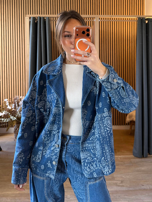 Veste Bandana en jean - Johanna Paris
