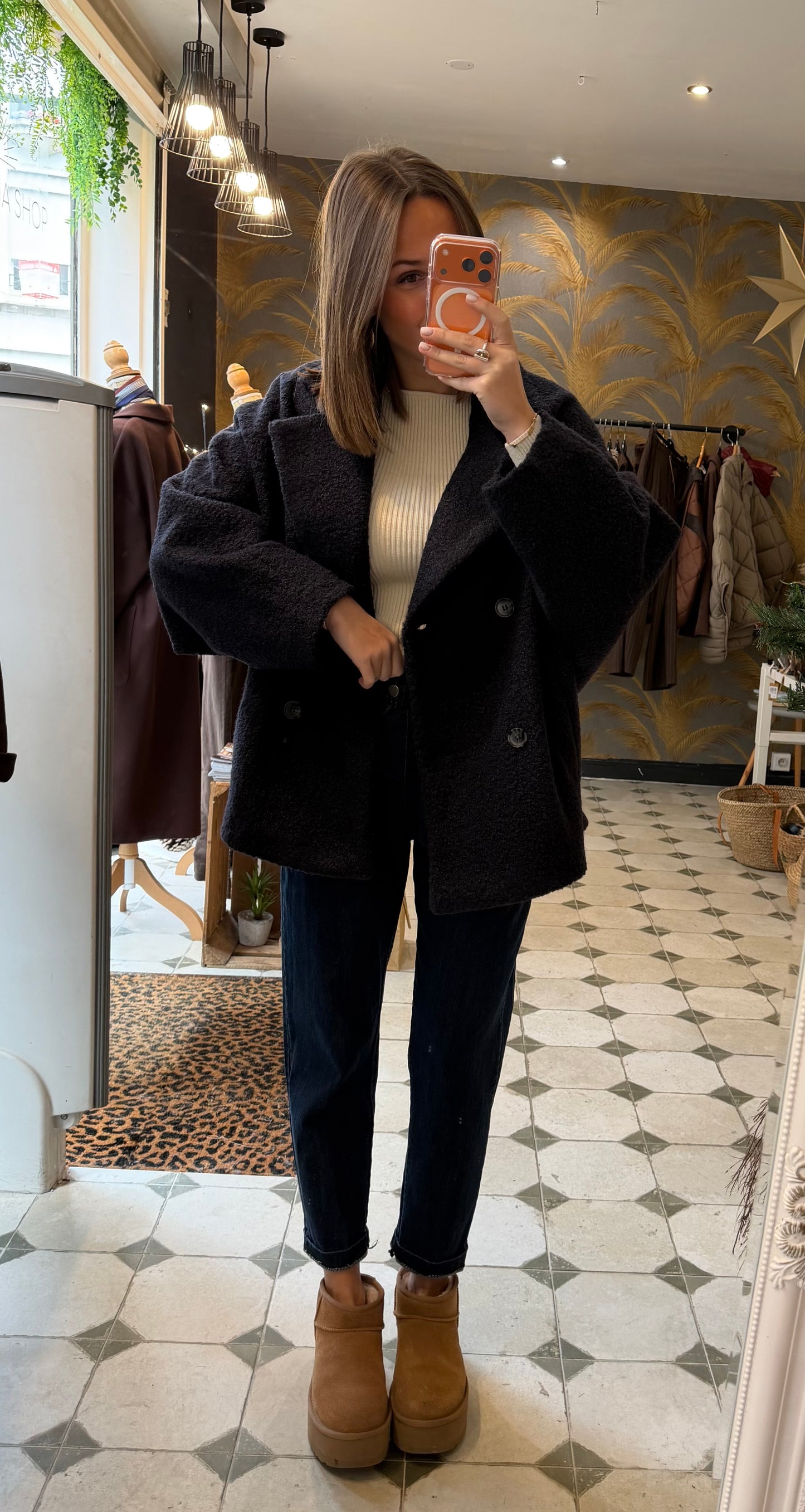 Caban Ambre bleu marine