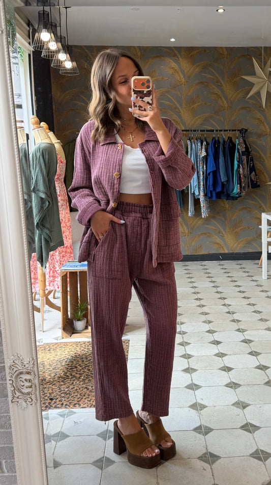Pantalon Hazel prune - Johanna Paris