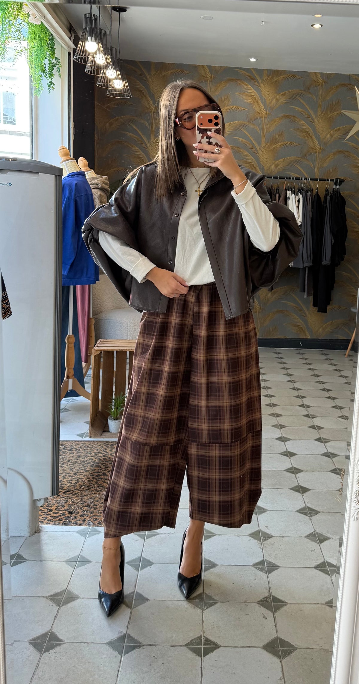 Pantalon forme ballon à carreaux - Johanna Paris