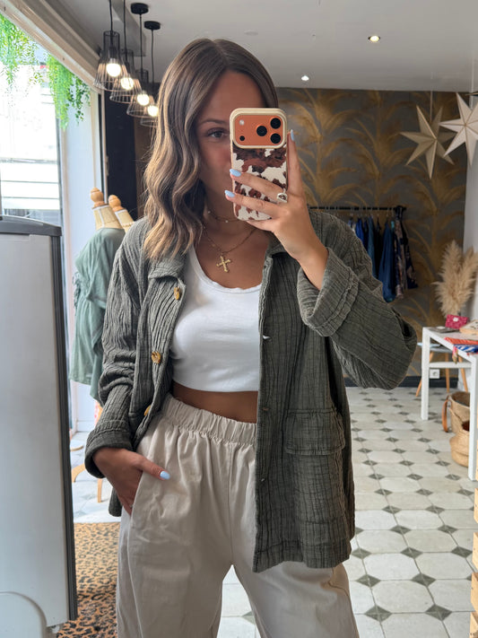Veste Hazel kaki - Johanna Paris
