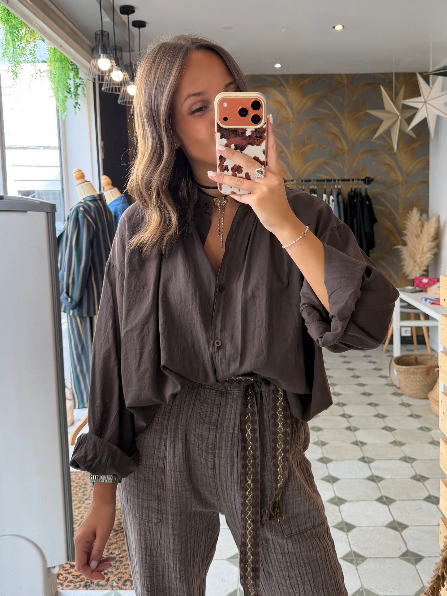 Chemise Clémentine chocolat - Johanna Paris