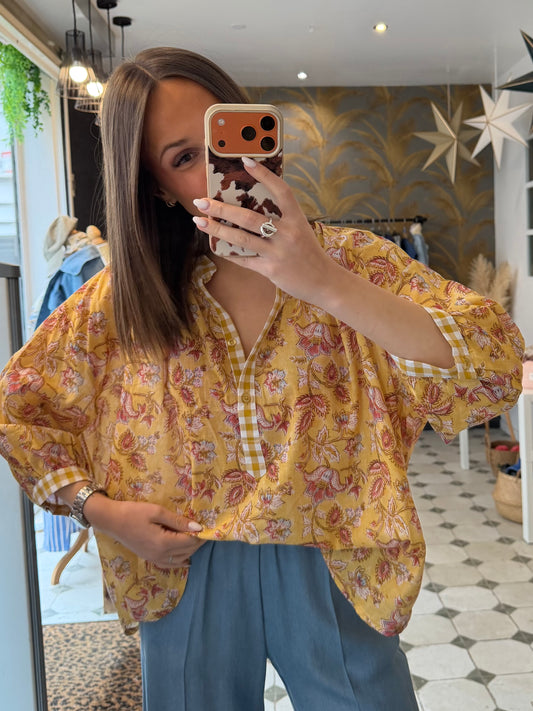 Chemise Rosalia jaune - Johanna Paris