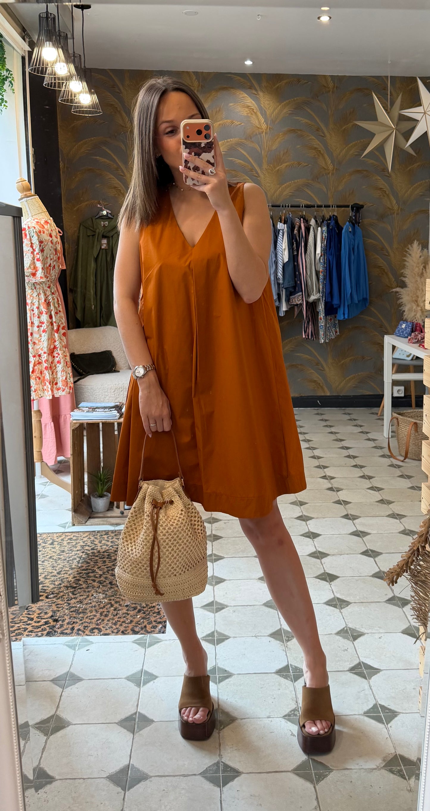Robe Céleste terracotta - Johanna Paris