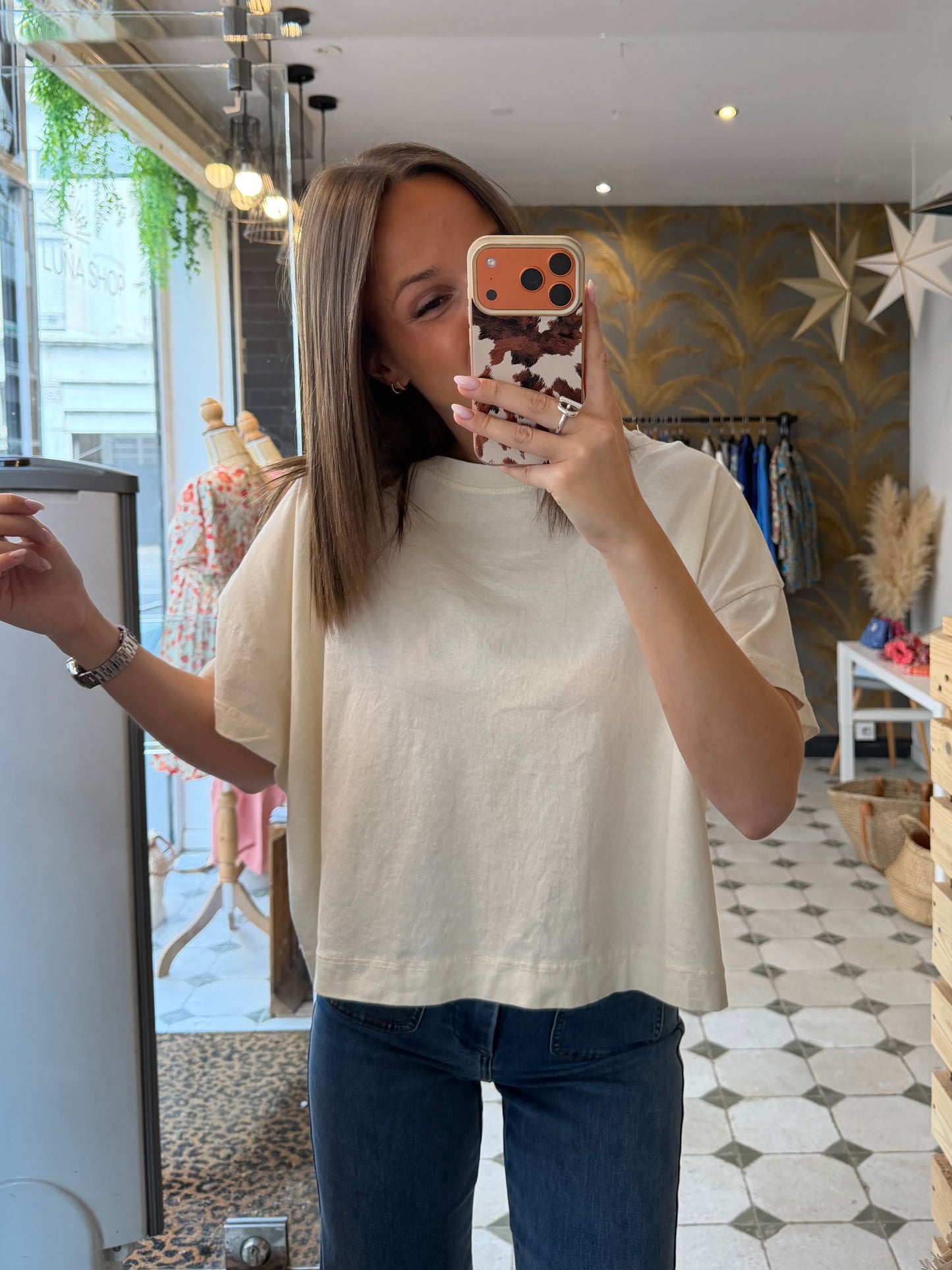T-Shirt col rond écru - Johanna Paris