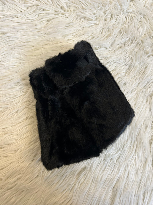 Mitaines en fourrure - noir