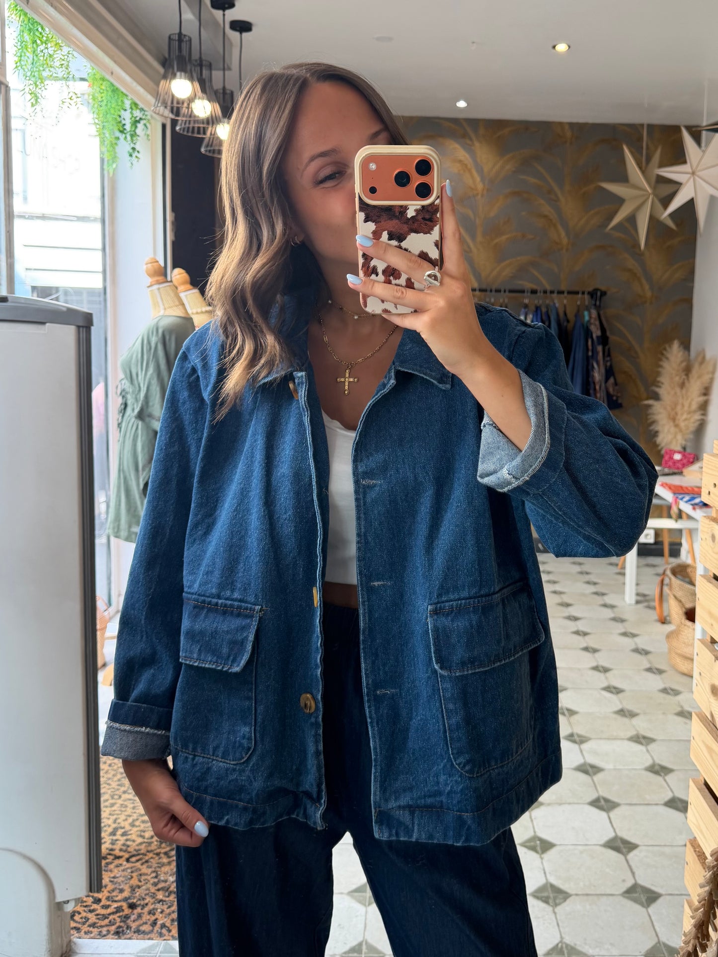 Veste en jean avec des poches - Johanna Paris