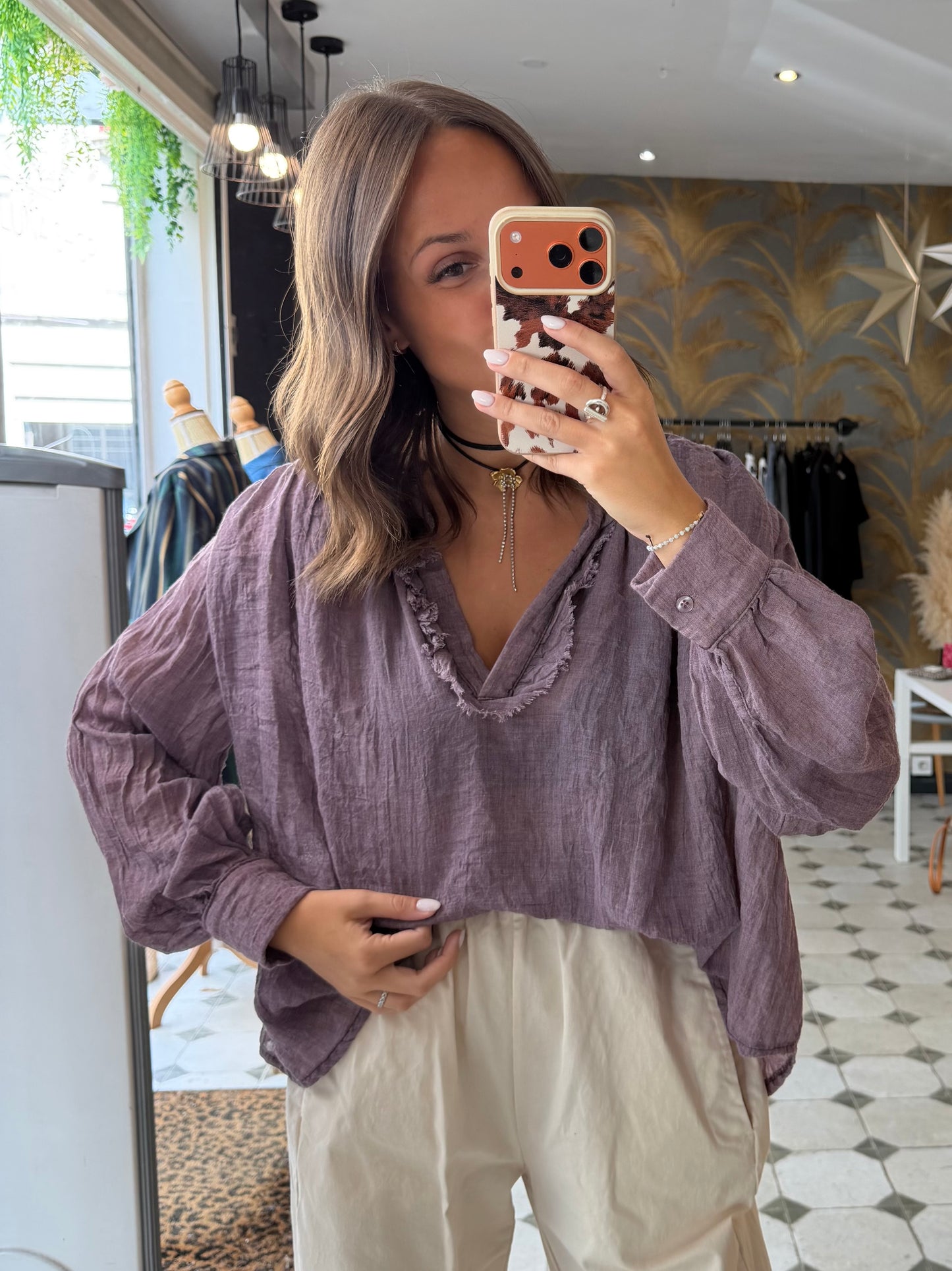 Blouse ML Aria prune - Johanna Paris