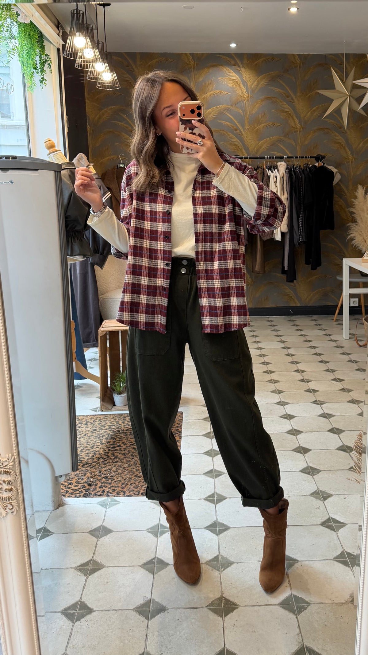 Pantalon en toile forme ballon kaki - Johanna paris