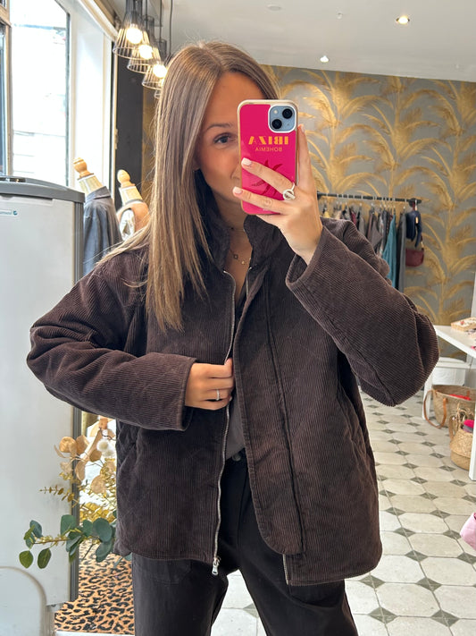 Veste Zoé chocolat - Johanna Paris