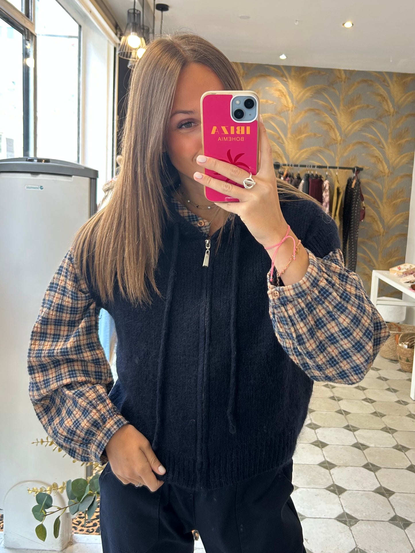 Pull sans manches Robin bleu marine - Johanna Paris