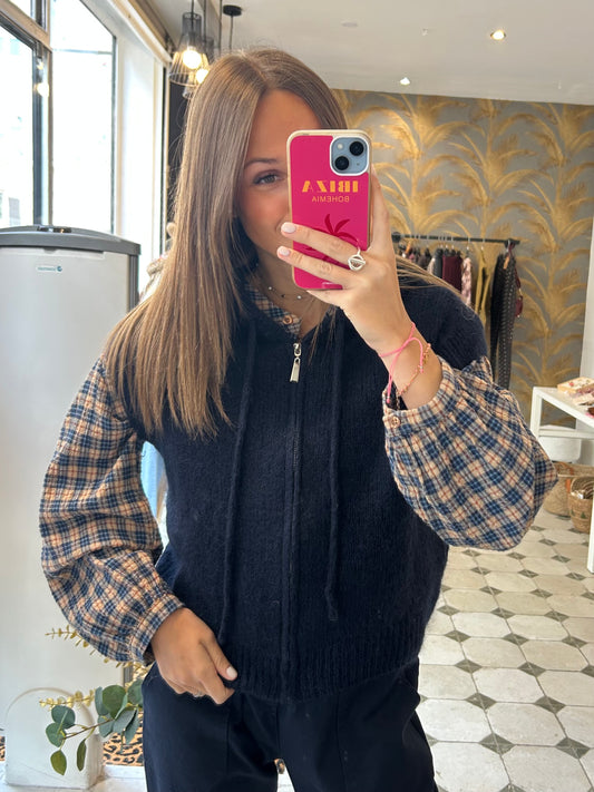 Pull sans manches Robin bleu marine - Johanna Paris
