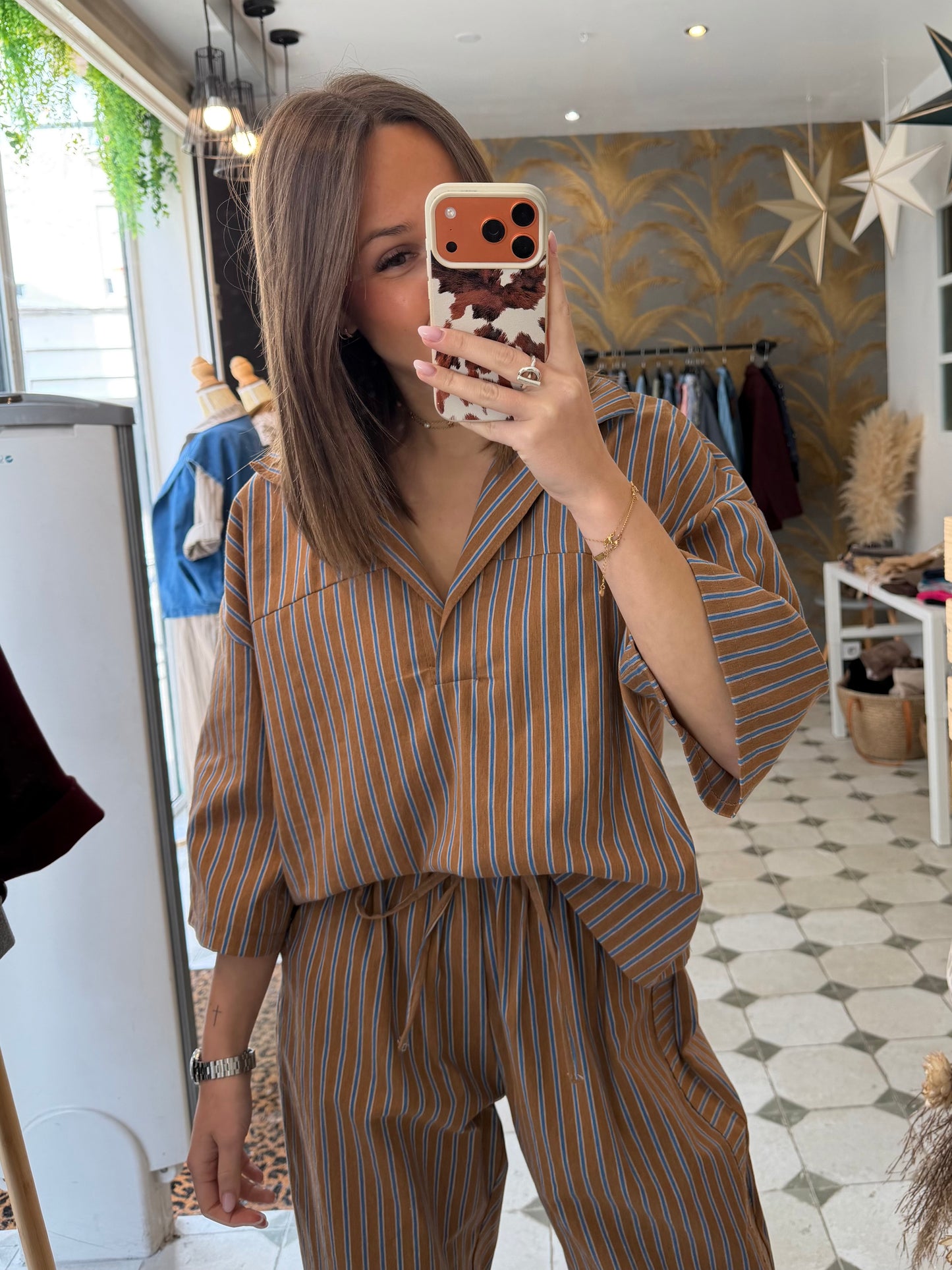 Blouse Ezra Camel - Johanna Paris