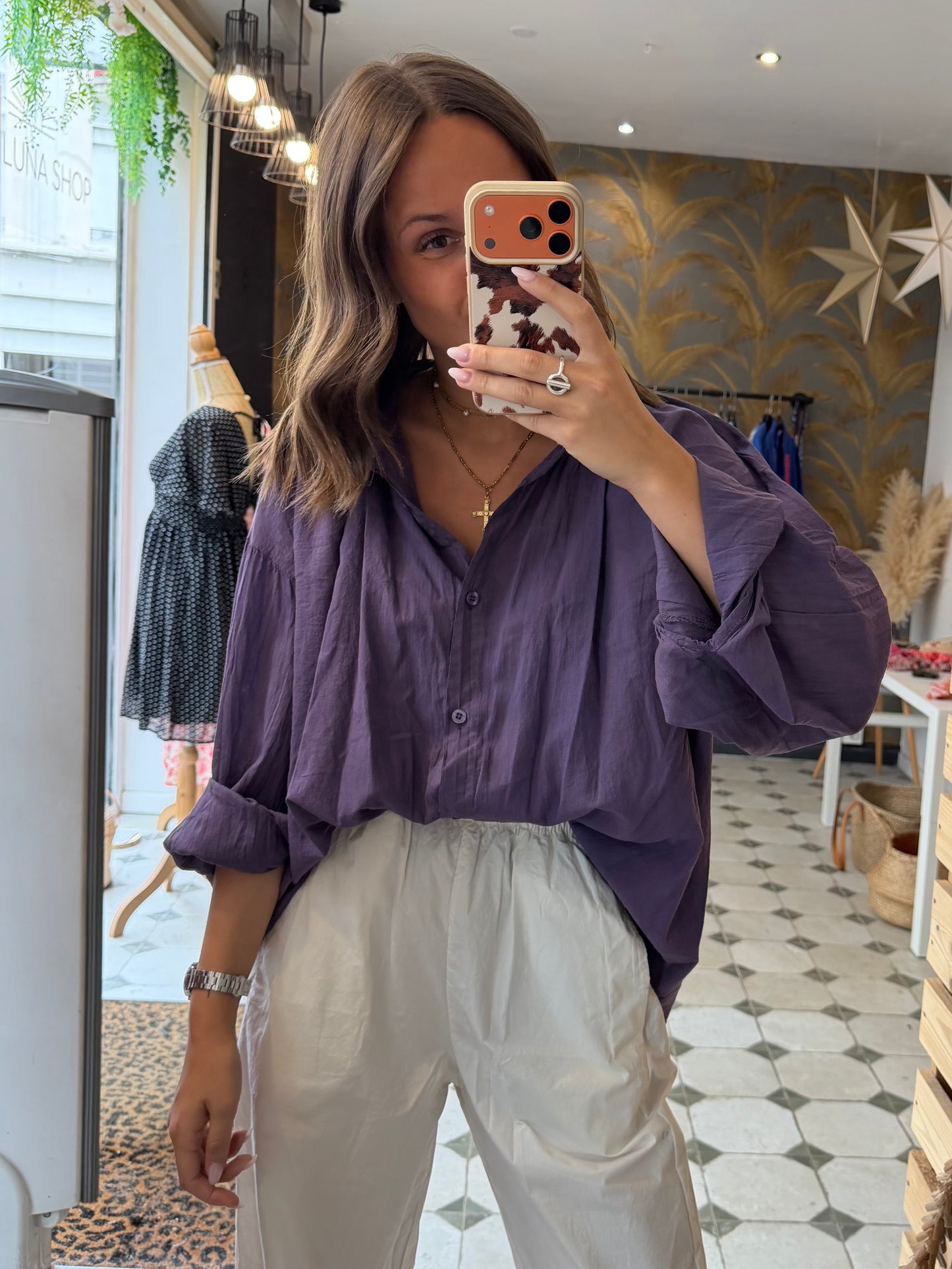 Chemise Clémentine violet - Johanna Paris