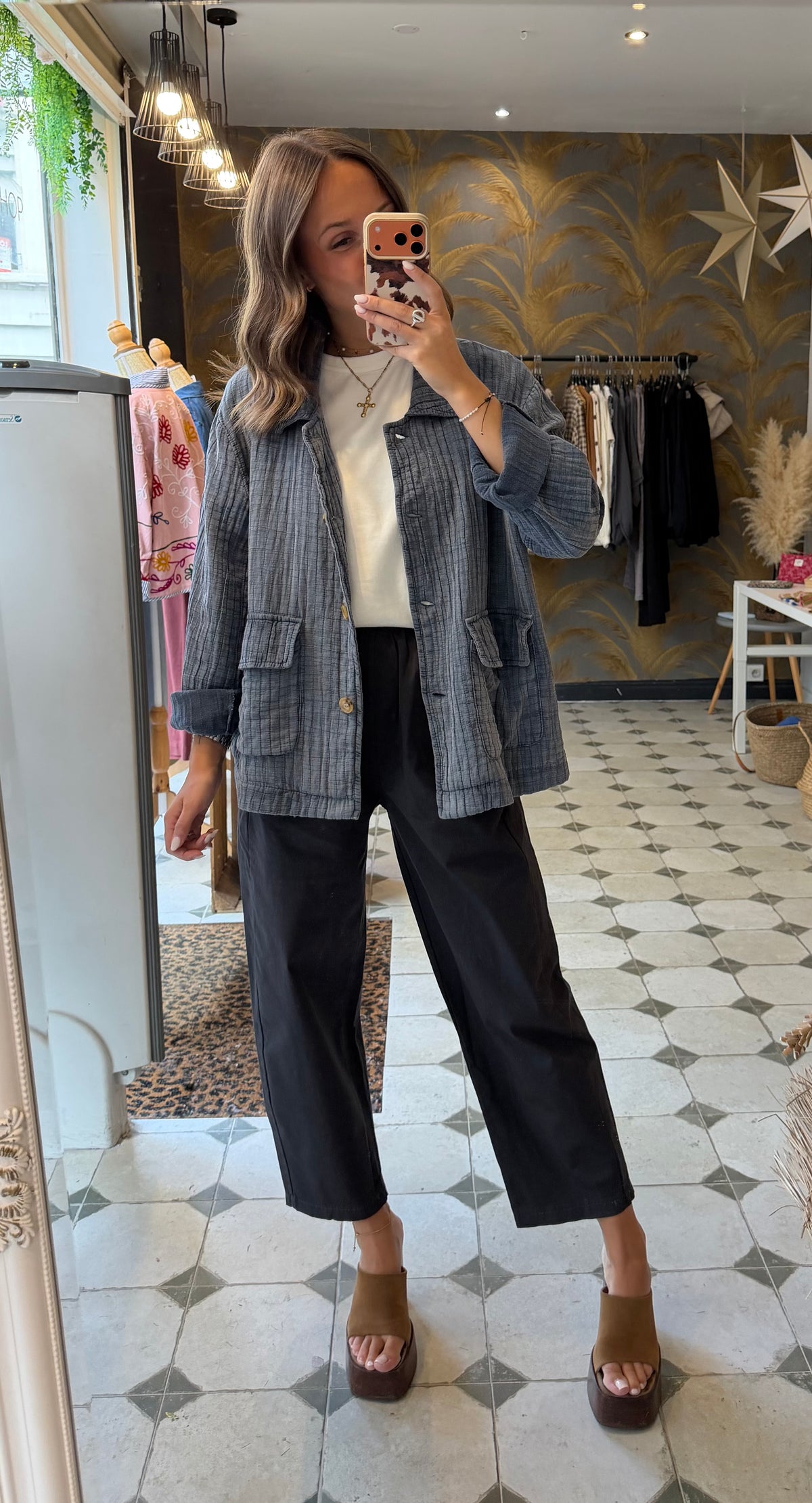 Pantalon Magique en toile gris - Johanna Paris