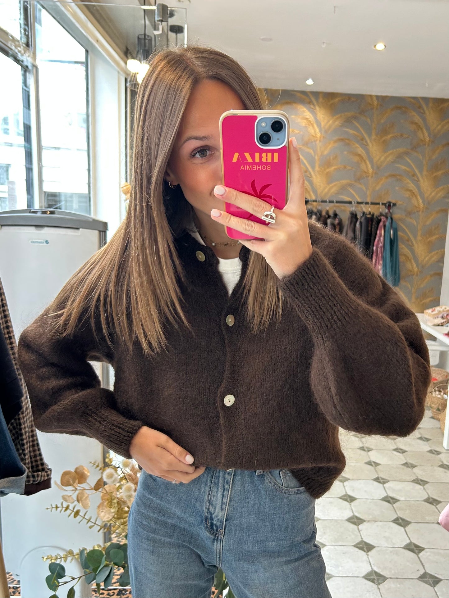 Gilet en laine chocolat - Johanna Paris