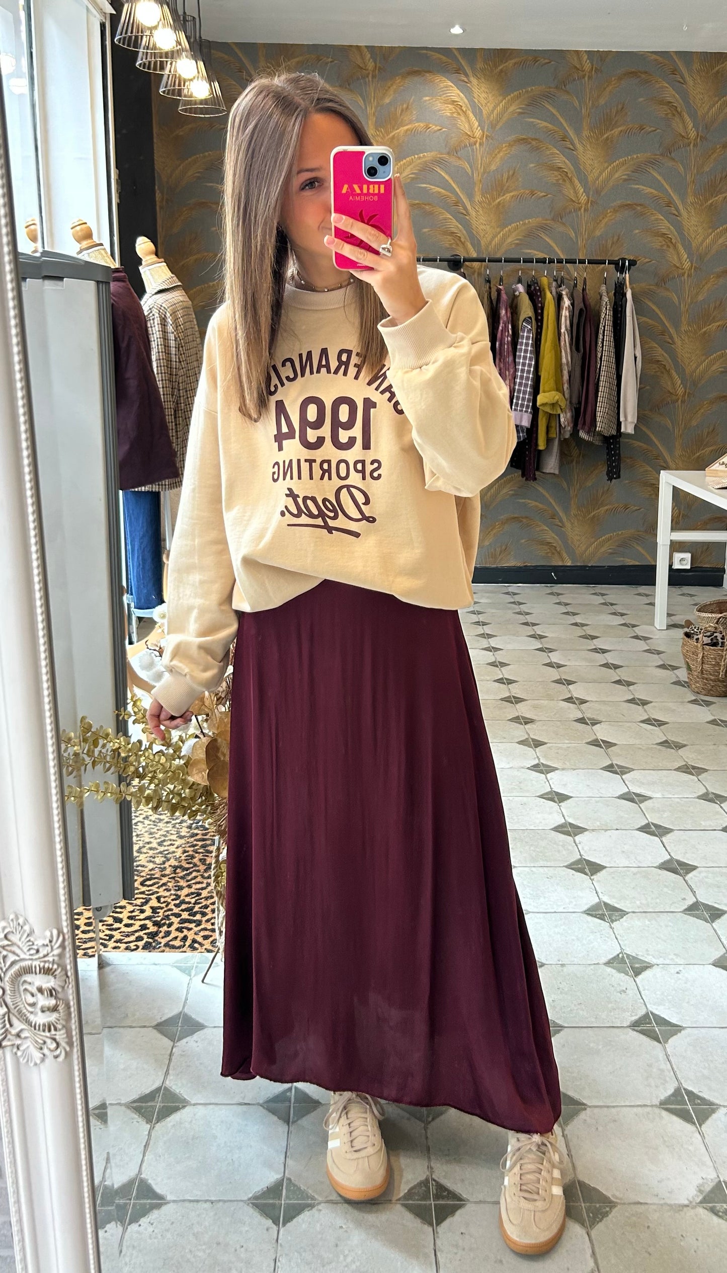 Jupe Montaine bordeaux - Johanna Paris