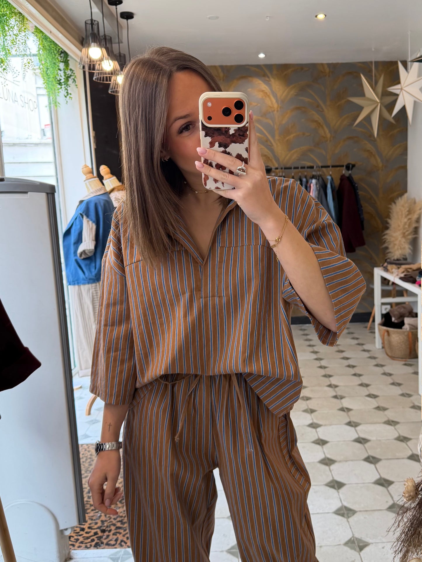 Blouse Ezra Camel - Johanna Paris