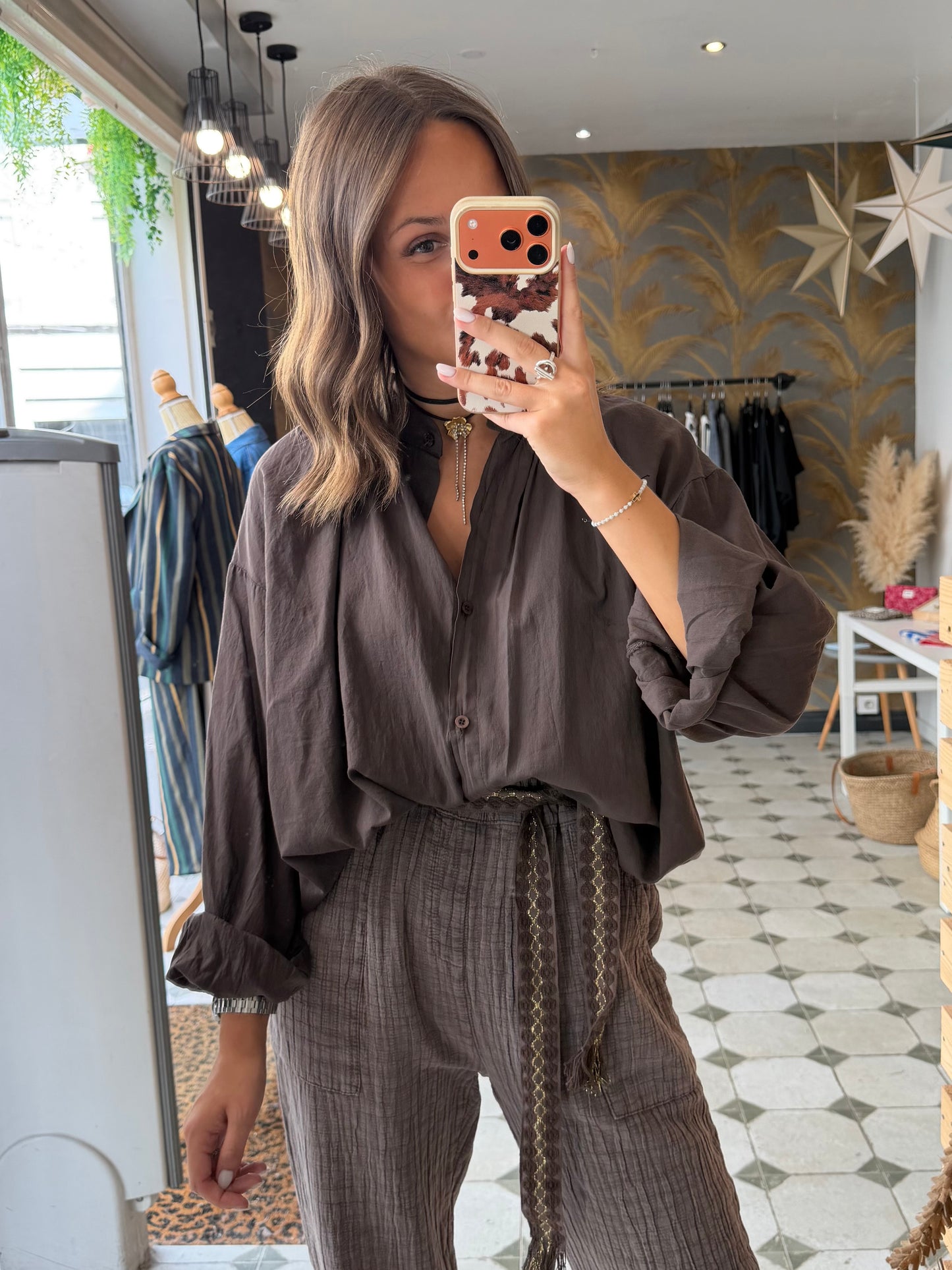 Chemise Clémentine chocolat - Johanna Paris