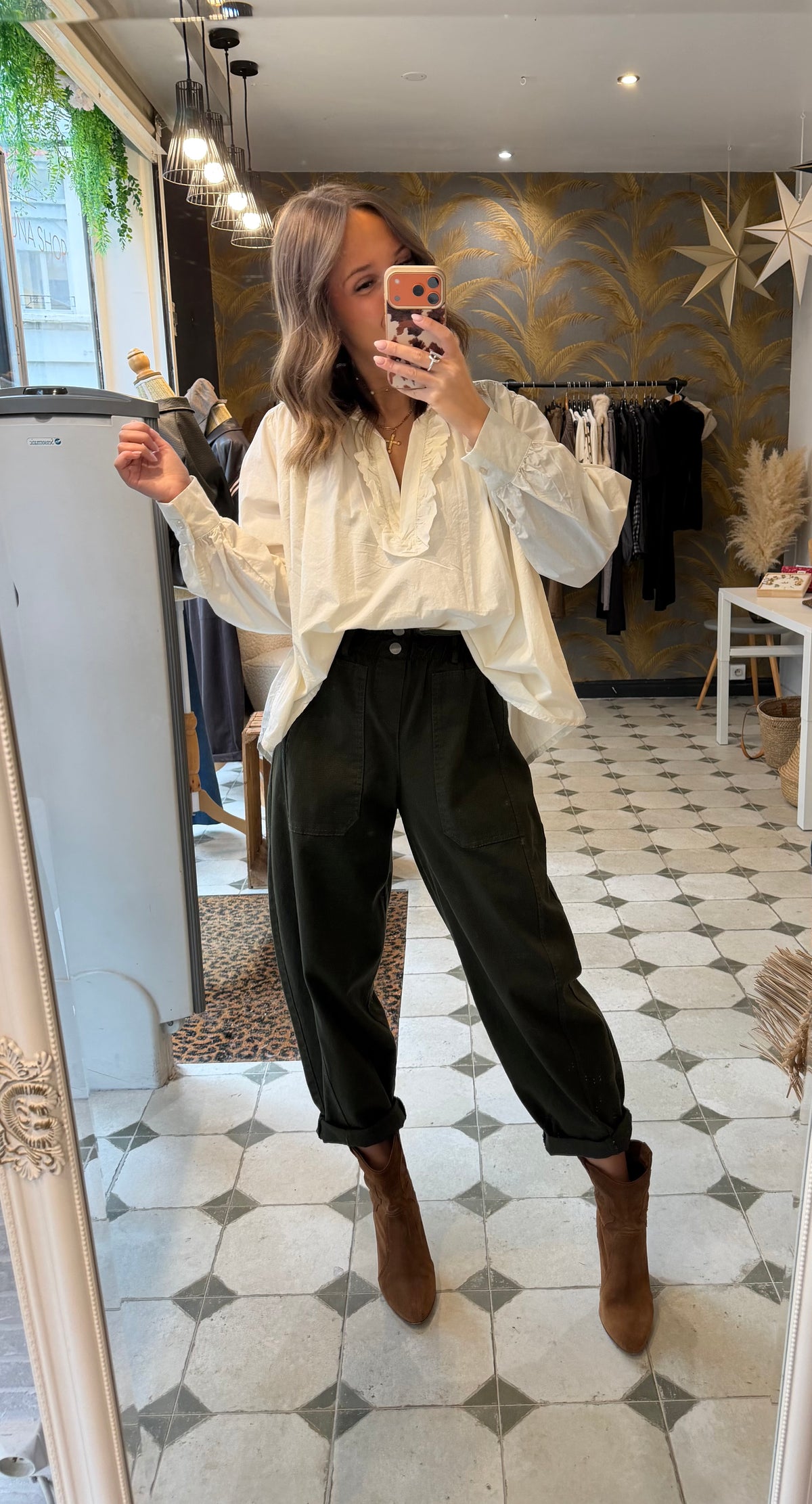 Blouse Aria manches longues écru - Johanna Paris