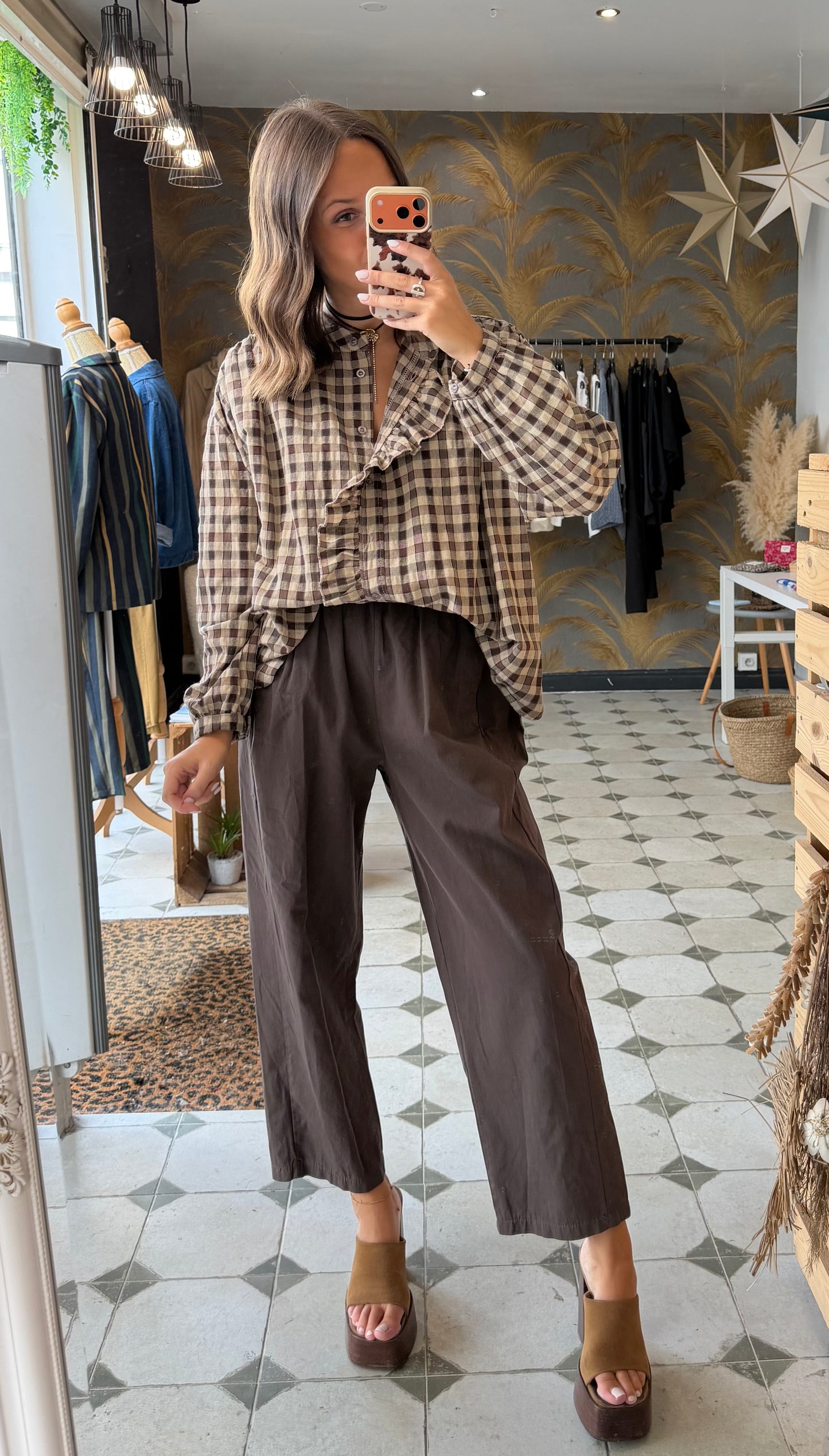 Chemise Vania chocolat - Johanna Paris