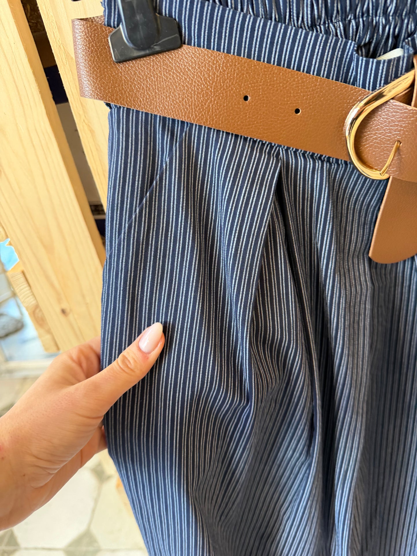 Jupe longue Marlène avec des rayures - Johanna Paris