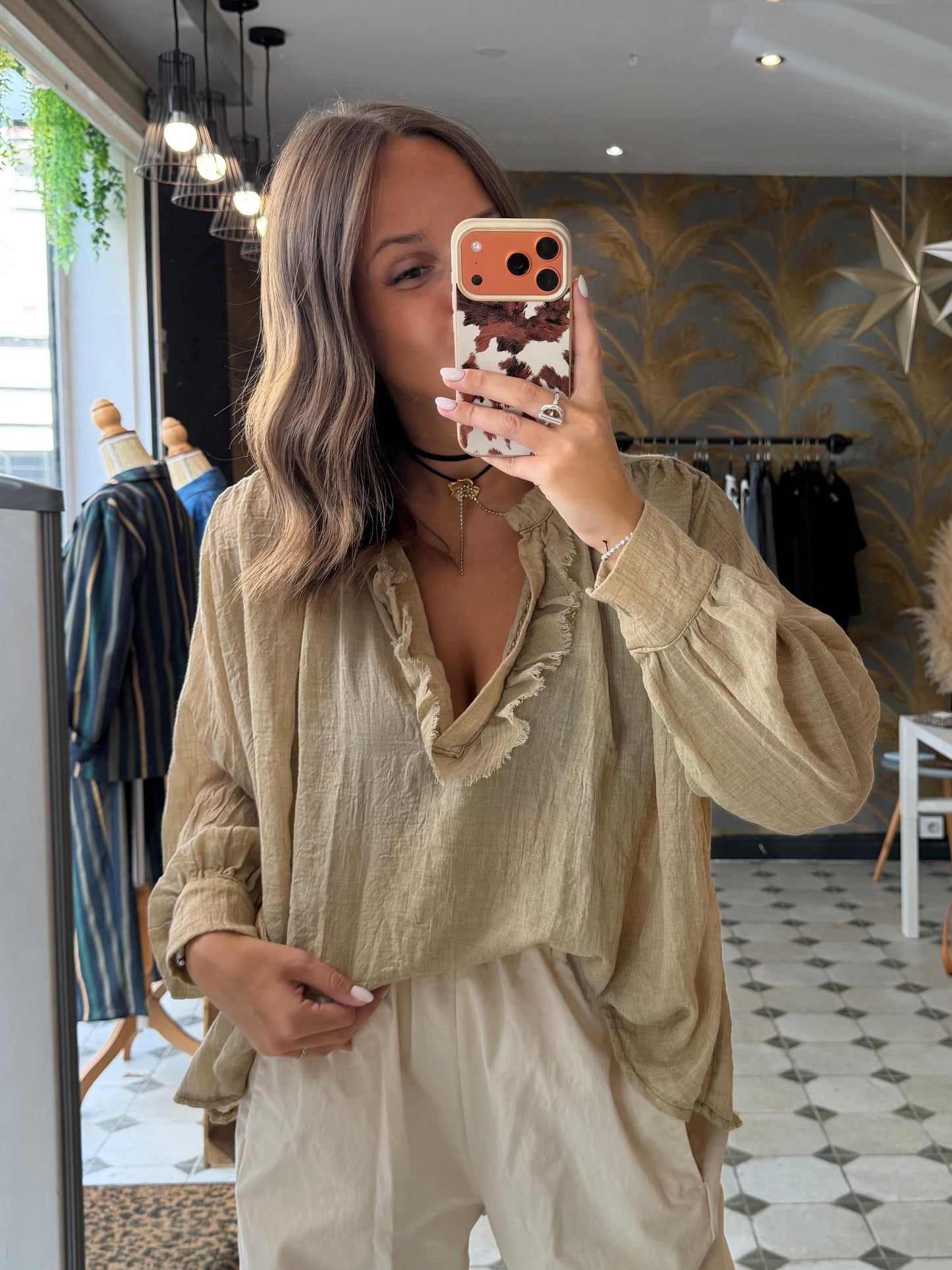 Blouse ML Aria beige - Johanna Paris