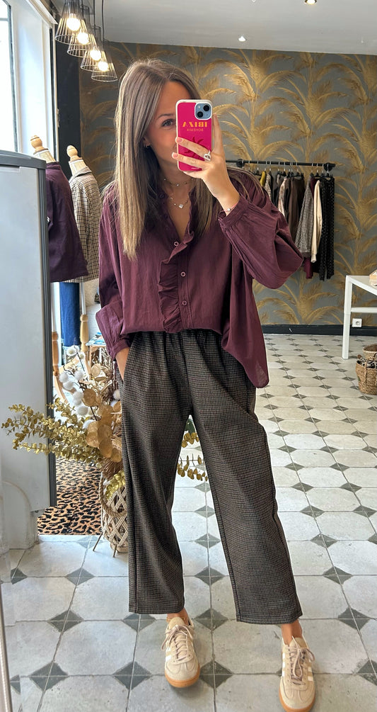 Pantalon Magique motif pied-de-poule - Johanna Paris