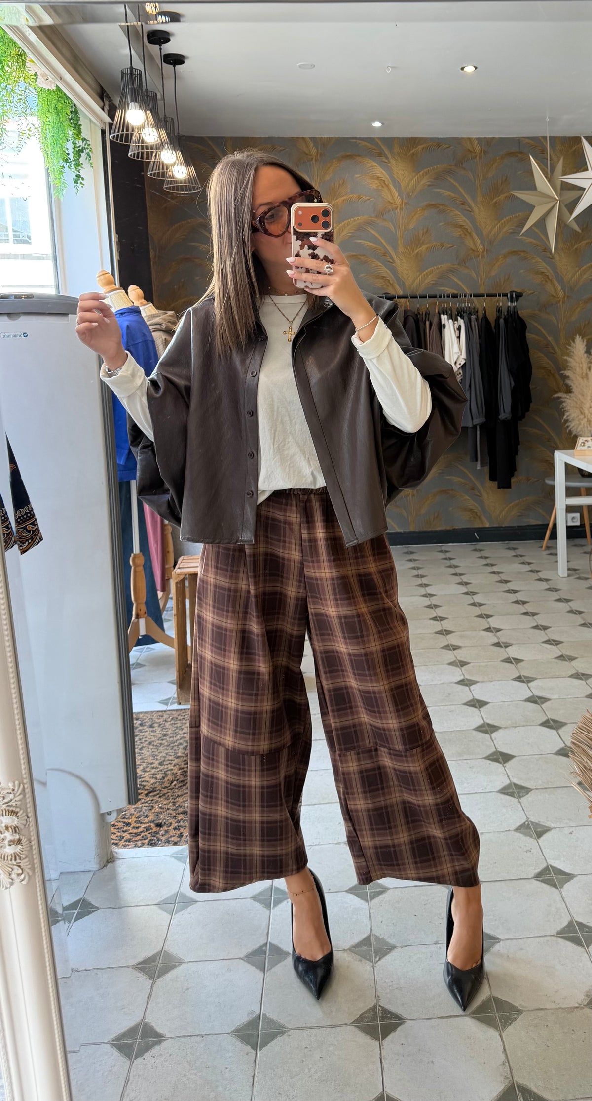 Pantalon forme ballon à carreaux - Johanna Paris