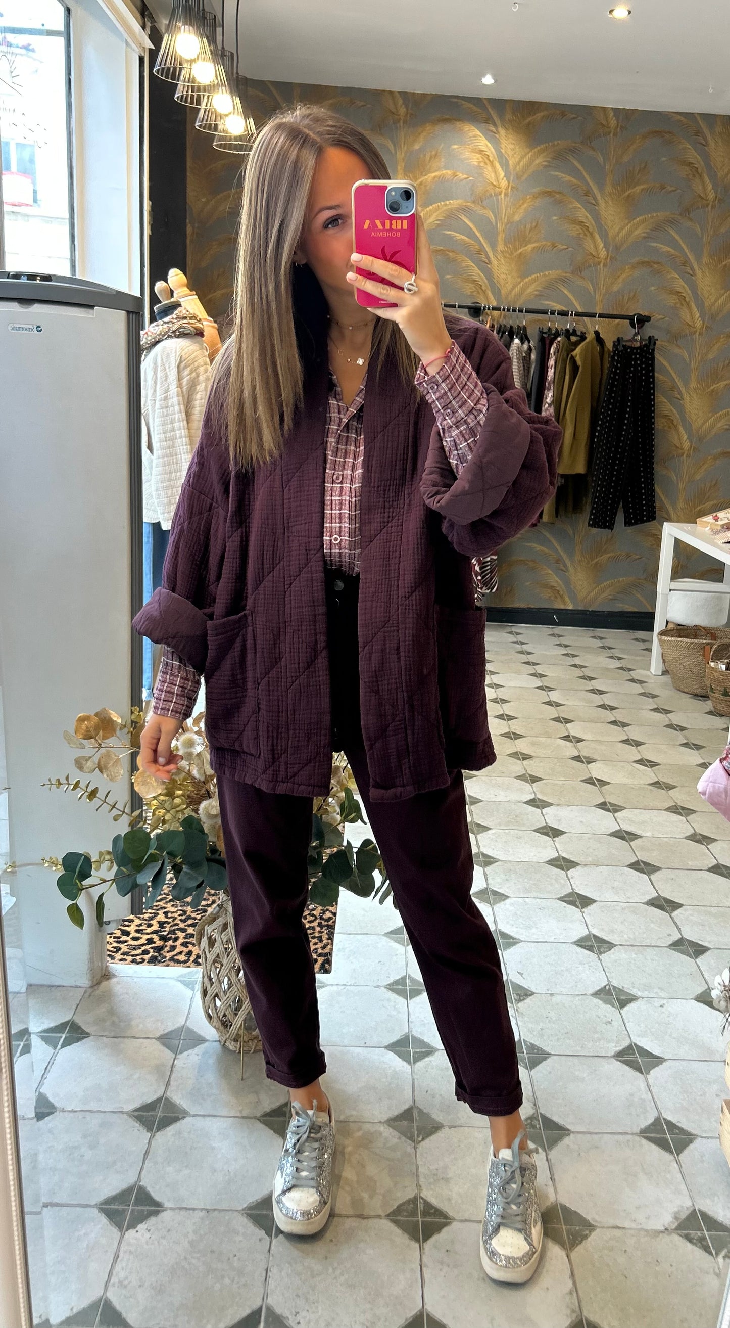 Veste Chloé prune - Johanna Paris