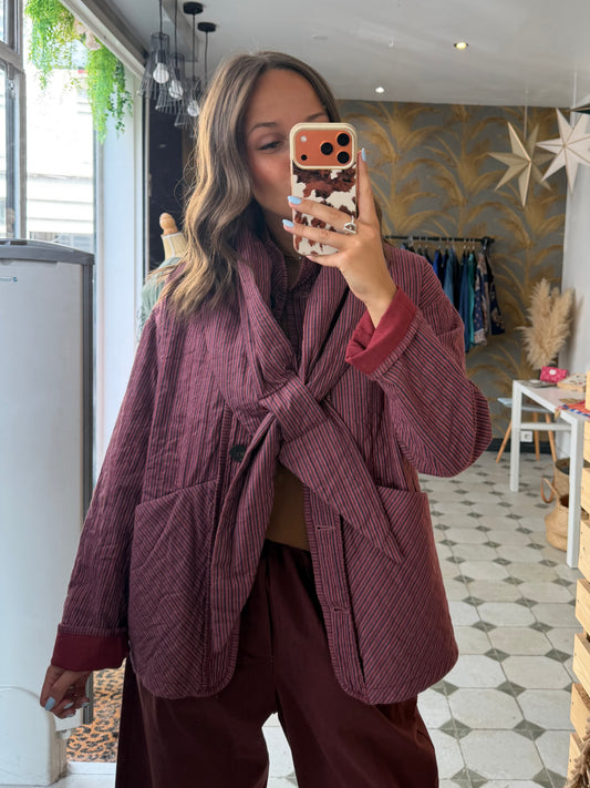 Veste Agathe bordeaux - Johanna Paris