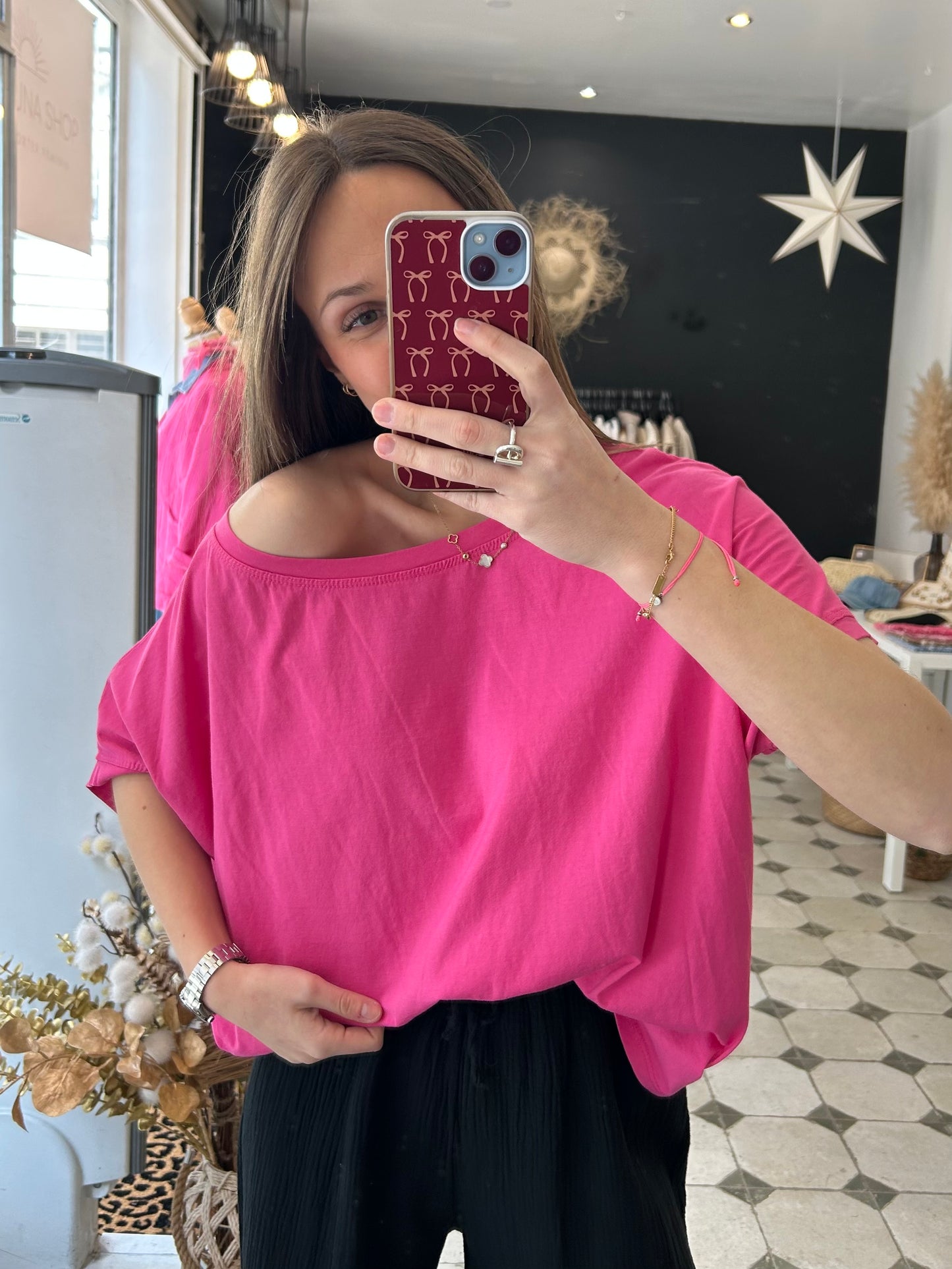 T-Shirt rose fuchsia - Johanna Paris