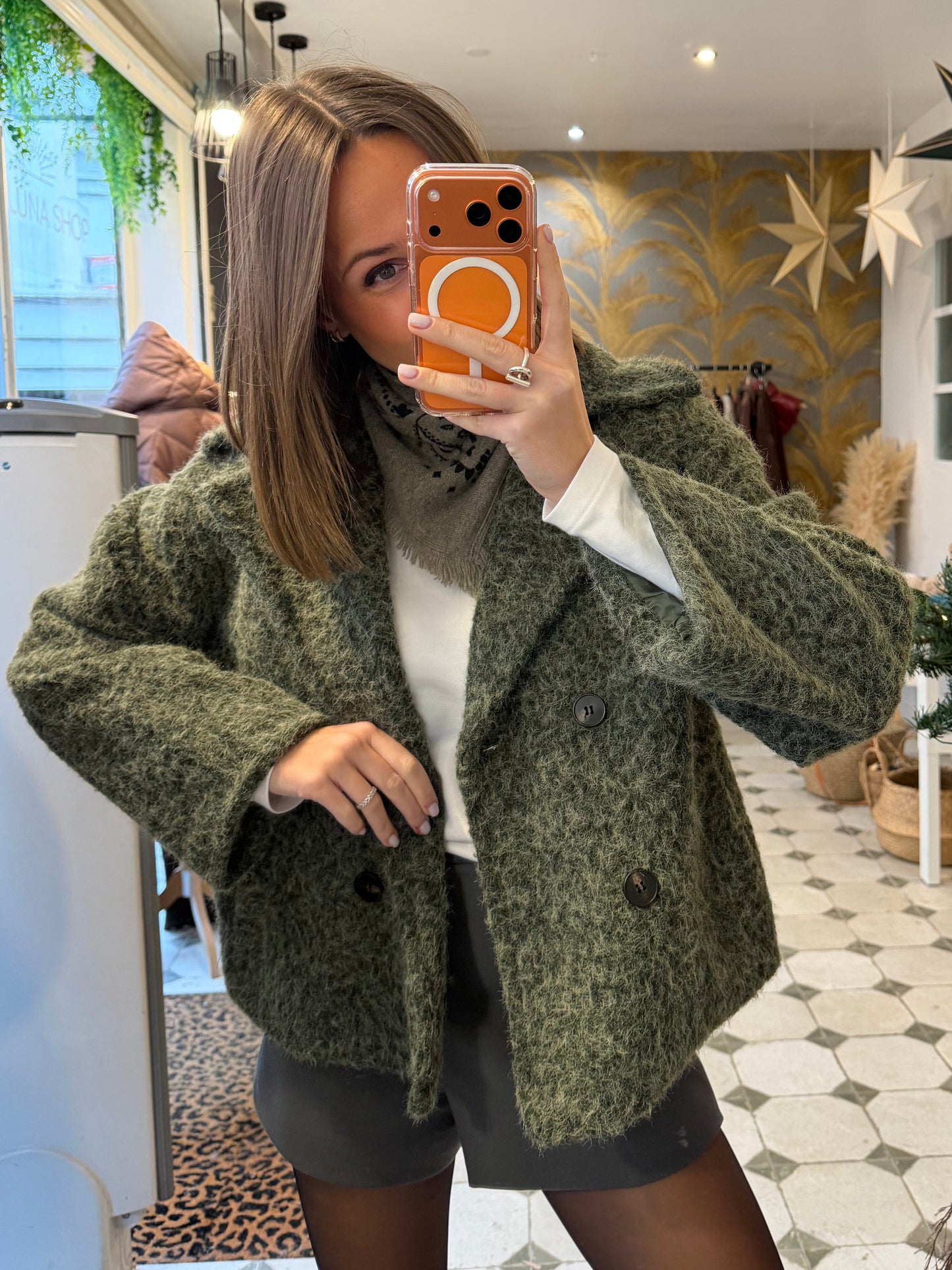 Veste courte Ophelia kaki