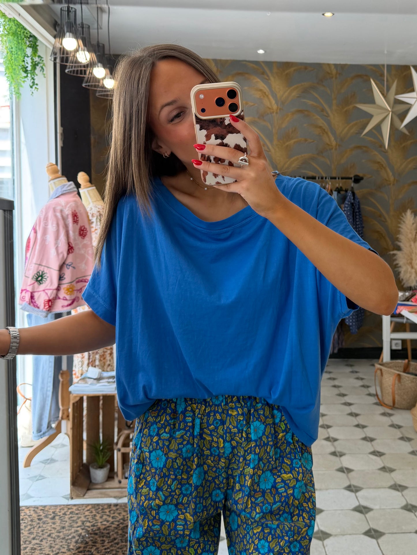 T-Shirt bleu royal - Johanna Paris