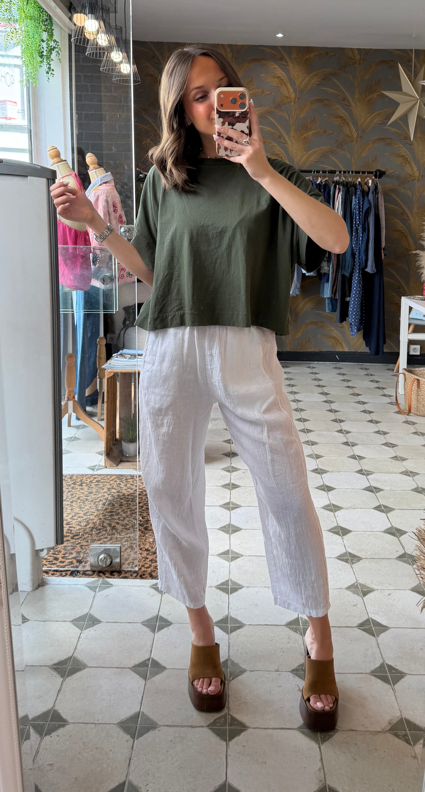Pantalon Magique en lin blanc  - Johanna Paris