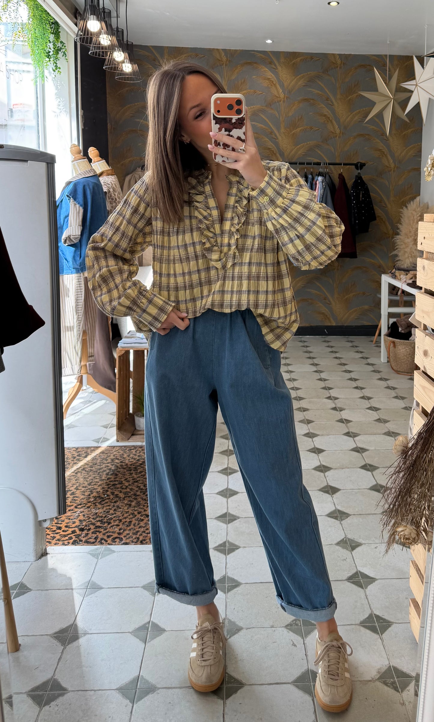 Pantalon Magique long en jean clair - Johanna Paris