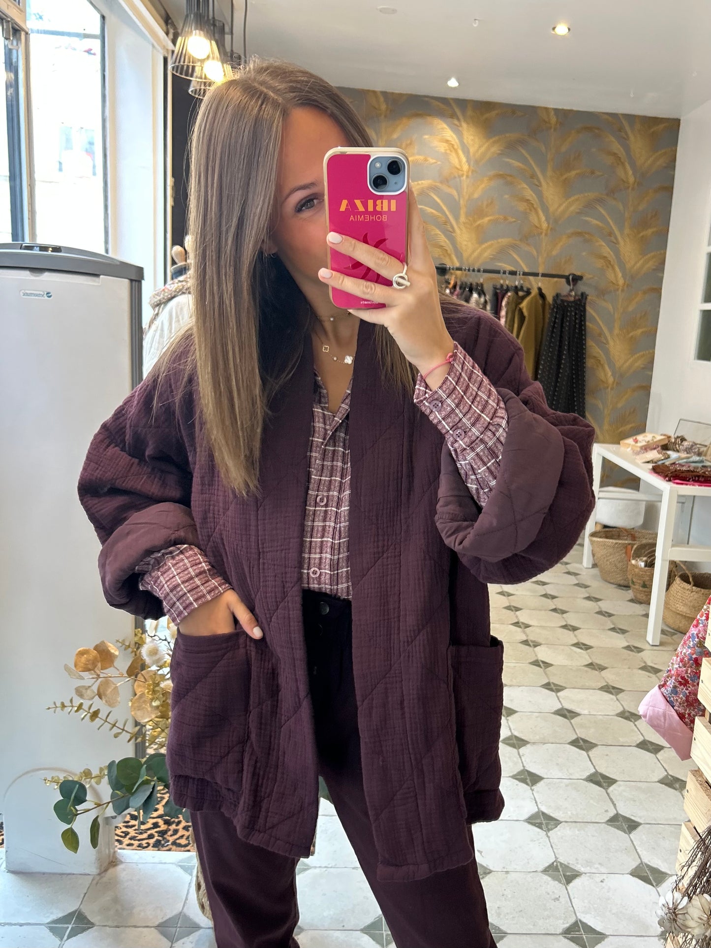 Veste Chloé prune - Johanna Paris